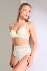 Трусы бразилиана с высоким вырезом бедра LISCA PARIS 22356 | Кремовый