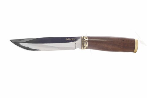 Нож туристический Филин, сталь 65Х13, рукоять Эбеновое дерево, Pirat VD79