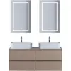 BelBagno KRAFT-1200-4C-SO-СO База под раковину подвесная с фрезерованными ручками по всей длине фасада с четырмя выкатн. ящ., Бежевый Мат., 1200x455x500