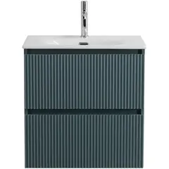 BelBagno UNO-MINI-500-2C-SO-AO База под раковину подвесная с фрезерованными ручками по всей длине фасада с двумя выкатн. ящ., Голубой Мат.,500x395x608 фото