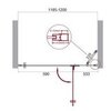 BelBagno Kraft KRAFT-B-12-60/40-C-CR-L Дверь в проём с одной раздвижной секцией, цвет: хром