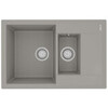 Lemark Ramza 9910039 Кухонная мойка 760 врезная прямоугольная с доп.чашей и крылом из кварцгранита цвет: Грей