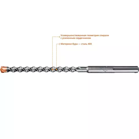 ЗУБР 32 x 880/1000 мм, SDS-max бур, Профессионал (29350-880-32)