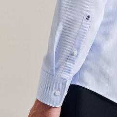 Сорочка мужская Seidensticker Slim Fit 01.693640-11 в полоску голубая