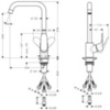 Hansgrohe Focus M41 31822000 Смеситель для кухни с U-образным изливом