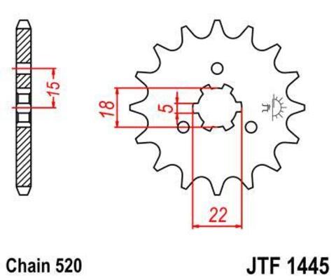 Звезда ведущая JTF1445 12SC