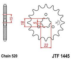 Звезда ведущая JTF1445 12SC
