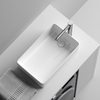 Ceramica Nova Элемент (Element) CN5050 Раковина накладная со смещенным сливом, 485x304x135 белый
