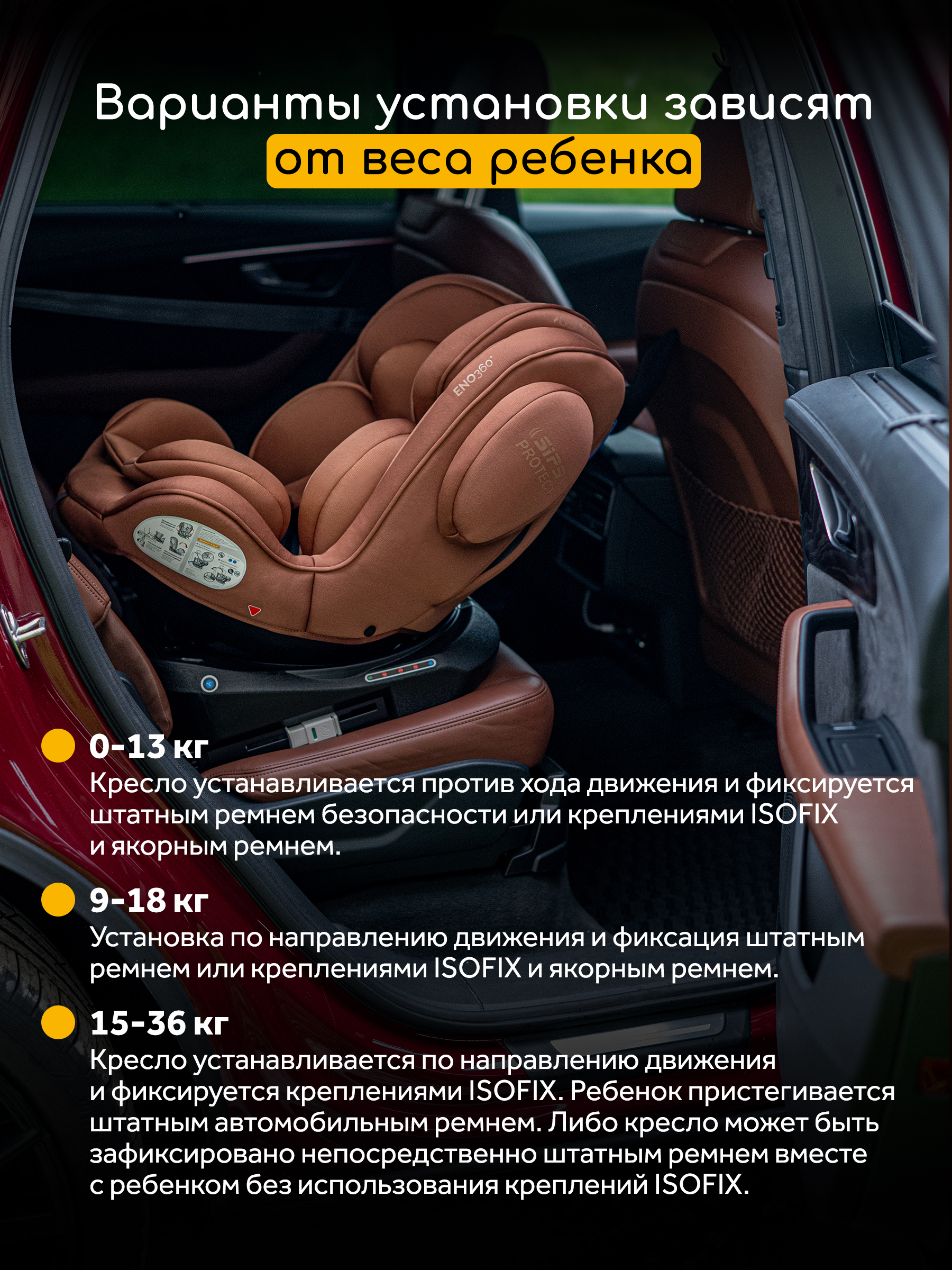 Детское автокресло Osann Eno360 Caramel