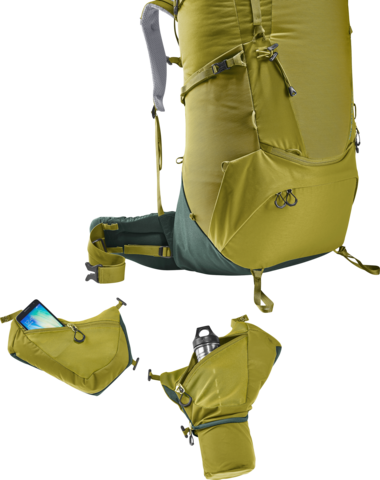 Картинка рюкзак туристический Deuter Aircontact Core 70+10 Cactus/Ivy - 5