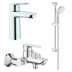 GROHE BauEdge 1000180 Комплект смесителей с душевым гарнитуром, хром фото