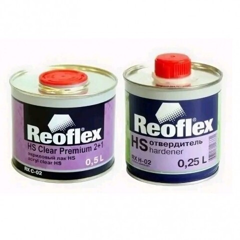 REOFLEX Лак 2+1 HS Premium (0,5л+отв.0,25л) (к-т)