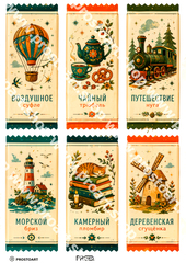 145 Пленочный трансфер декупажная карта, PROstoART