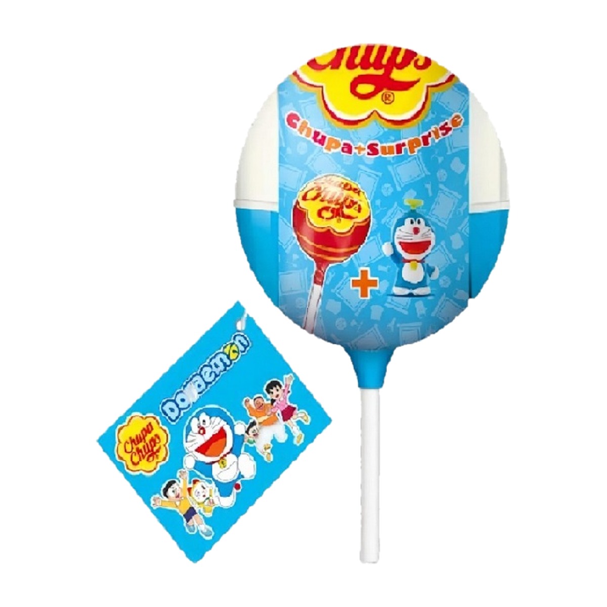 Леденец Chupa Chups Strawberry с игрушкой Doraemon 12 г — упаковка
