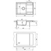 Lemark Imandra 9910024 Кухонная мойка 640 врезная прямоугольная с крылом из кварцгранита цвет: Шампань
