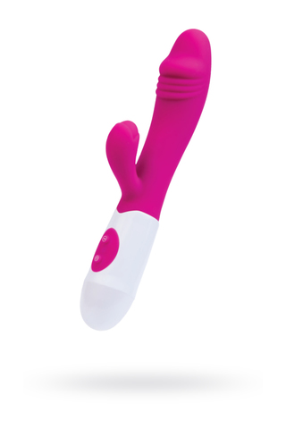Вибратор с клиторальным стимулятором A-Toys by TOYFA Area, силикон, розовый, 19,5 см