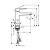 Hansgrohe Metropol 74506000 Смеситель для раковины однорычажный с донным клапаном