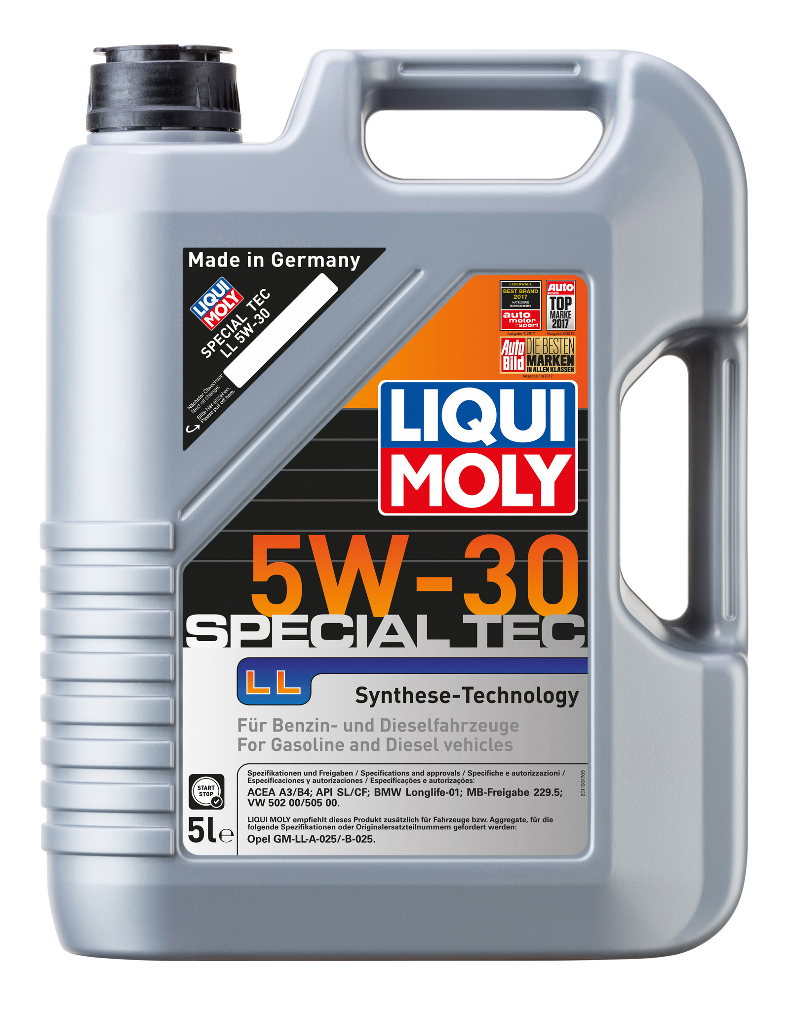 Моторное масло Liqui Moly Special Tec LL 5W30 hc-синтетическое 5л