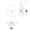 Gessi 44655#031 Внутренняя часть встраиваемого однорычажного смесителя
