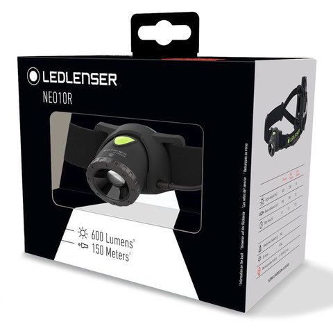 Фонарь налобный Led Lenser Neo 10R, чёрный, светодиодный, (500984)