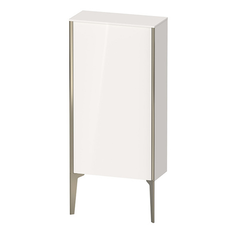 Duravit XViu XV1306LB122 Шкаф подвесной 890x500x240мм, с 1 дверью, 2 стеклянными полками (петли слева), цвет: белый глянцевый/champagne matt