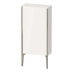 Duravit XViu XV1306LB122 Шкаф подвесной 890x500x240мм, с 1 дверью, 2 стеклянными полками (петли слева), цвет: белый глянцевый/champagne matt фото