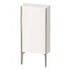 Duravit XViu XV1306LB122 Шкаф подвесной 890x500x240мм, с 1 дверью, 2 стеклянными полками (петли слева), цвет: белый глянцевый/champagne matt