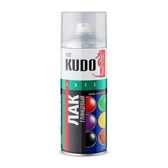 Лак аэрозольный акриловый Kudo KU-9002, 520 мл, глянцевый, 22074