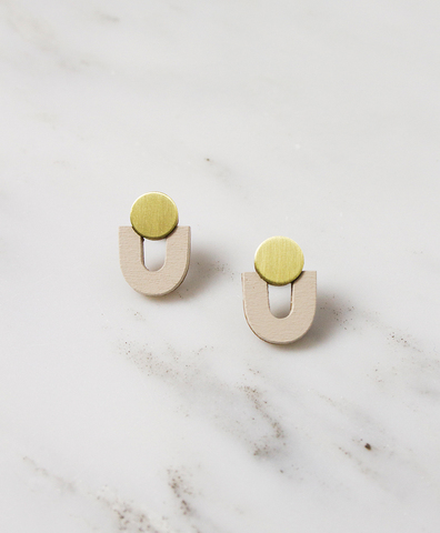 Серьги Jean Studs Ecru