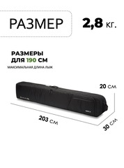 Чехол горнолыжный на колесах Dakine Fall Line Ski Roller Bag Black - 2