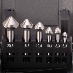 Набор зенковок 90° 6,3-20,5мм DIN335C 3z HSSE-Co5 6шт Ruko 102152ERO