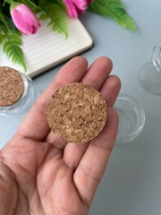 Баночки - бутылочки с пробкой, 60 мл, стеклянные, прозрачные, 6*4,7 *4.7см, набор 3 штуки
