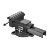 Тиски слесарные BVH-200, 200 мм, поворотные, стальная направляющая, с наковальней //Denzel — фото 2