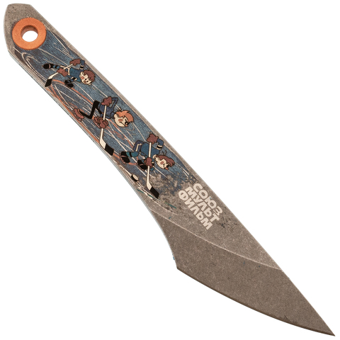Нож скелетный N.C.Custom Koi Шайбу! Шайбу! Вымпел, сталь AUS-8