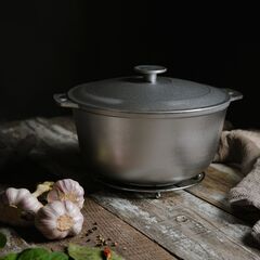 Казан алюминий, 4 л, с крыш, Гардарика, 401-00