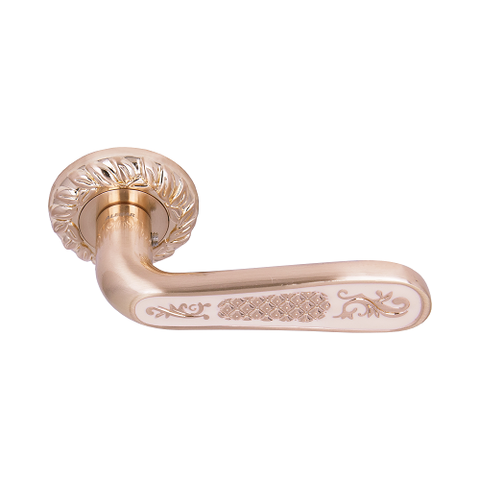 Ручка раздельная ALEMAR A7991-65 BRUSHED BRASS 22K/CREAM GLUE мат.золото 22К/бежевый