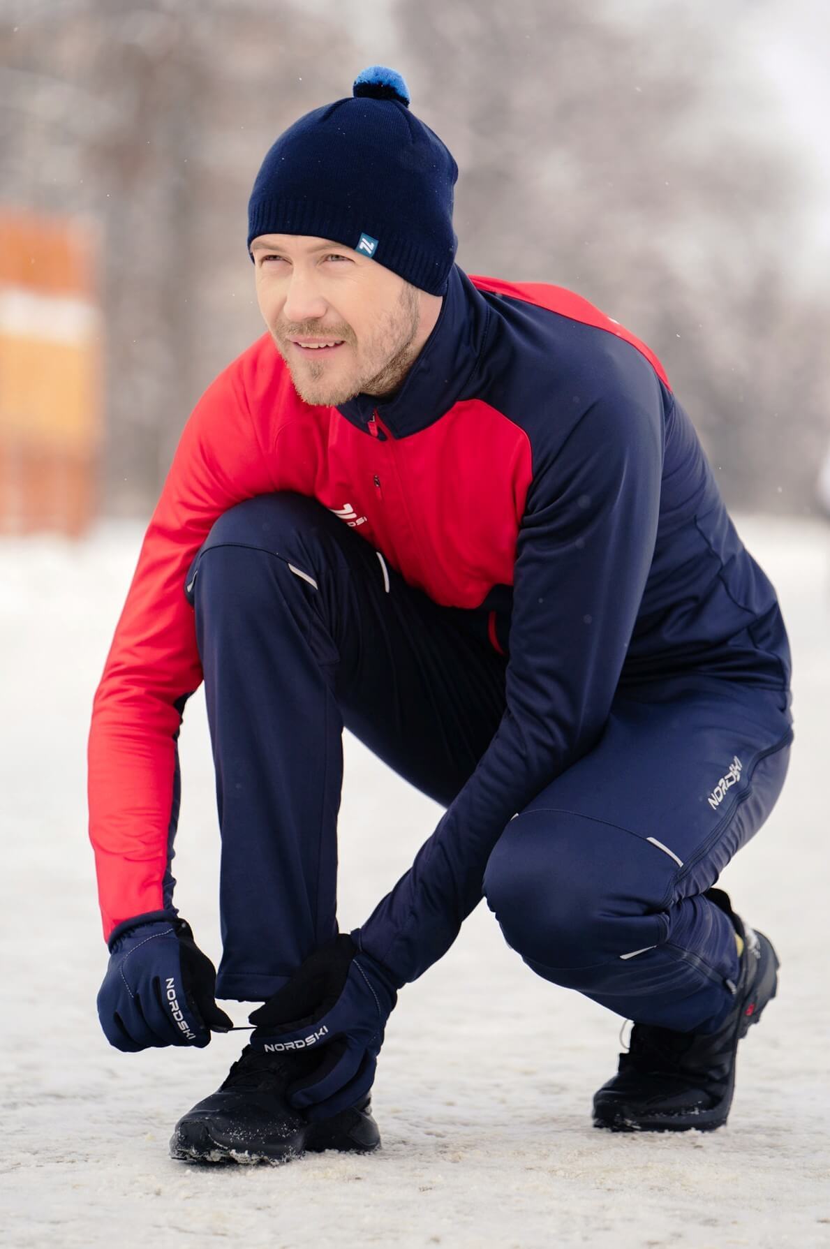 Мужская лыжная куртка Nordski Premium blueberry-red - 8