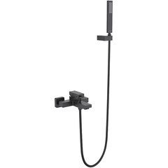 Aquatek Либра AQ1649MB Смеситель для ванны с душевым набором, цвет: чёрный фото