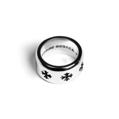 Кольцо из серебра 925 пробы широкое в стилистике CHROME HEARTS