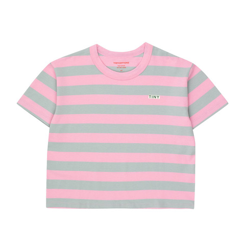 Футболка Tinycottons Stripes Pink Grey
