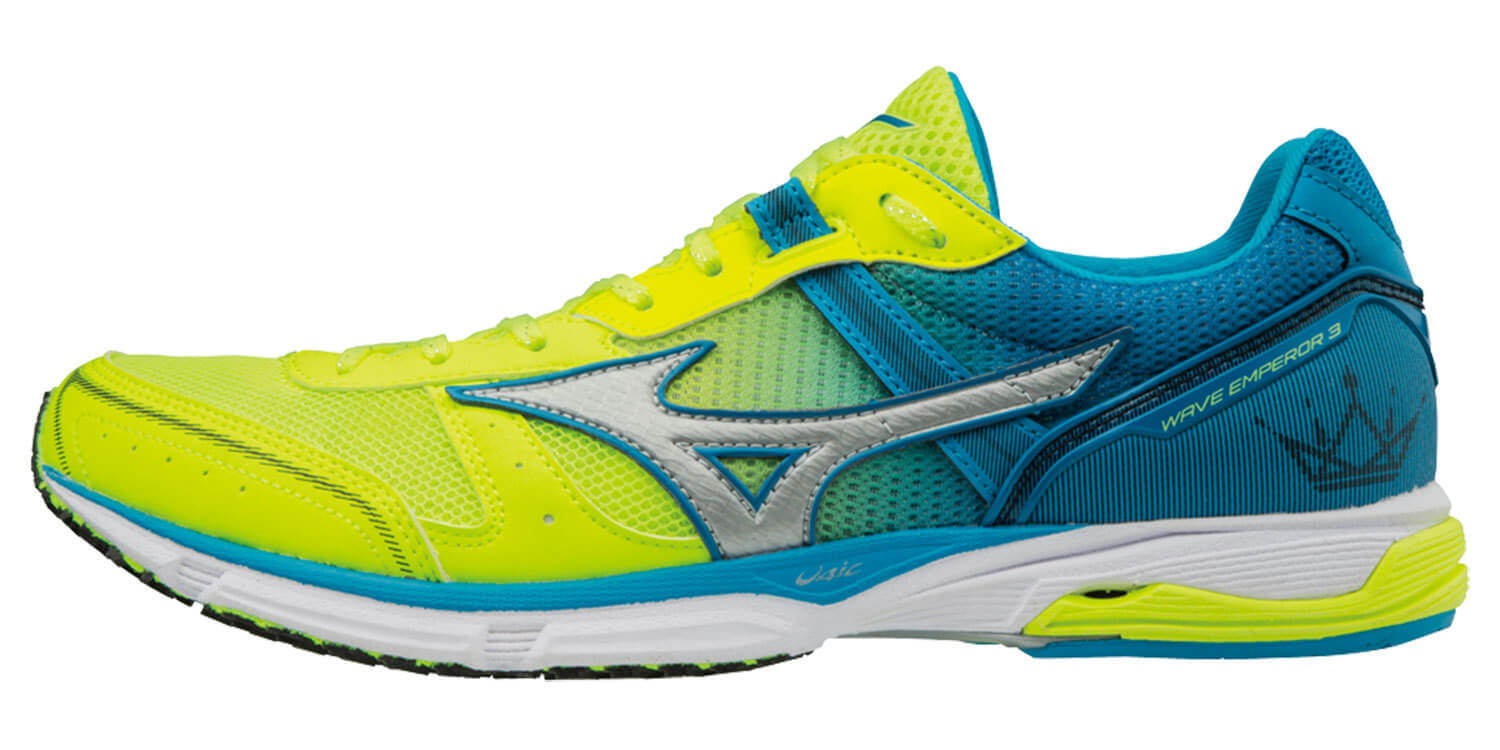 Mizuno Wave Emperor 3 кроссовки для бега мужские желтые-голубые - 4