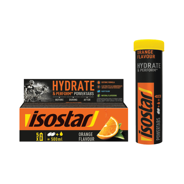 Растворимые таблетки изотоник Isostar Powertabs апельсин