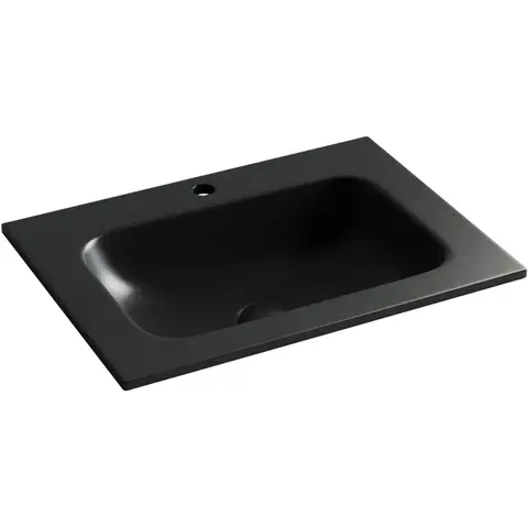Ceramica Nova Grace CN7011MB Раковина накладная с отверстием под смеситель, 61x45.7, цвет: черный матовый