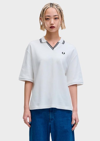 Поло FRED PERRY Open Collar Tipped Polo Shirt