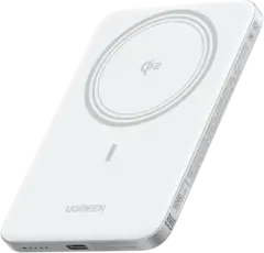 Внешний аккумулятор UGREEN PB580 (95931B) MagFlow Air тонкий 20W Magnetic 5000mAh, белый