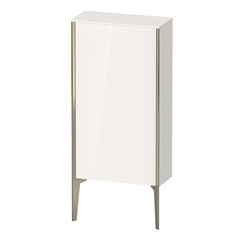 Duravit XViu XV1306RB122 Шкаф подвесной 890x500x240мм, с 1 дверью, 2 стеклянными полками (петли справа), цвет: белый глянцевый/champagne matt фото