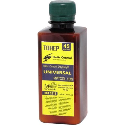 Тонер цветной Static Control© Odyssey MPTCOL.YOS.45g желтый (yellow), 45г, расфасовано в MakTorg.kz из SCC MPTCOL - купить в компании MAKtorg