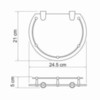 WasserKRAFT K-566 Полка косметическая, цвет: хром