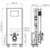 WasserKRAFT Glan 66TLT.010.ME.BL.MG03 Инсталляция для унитаза с клавишей