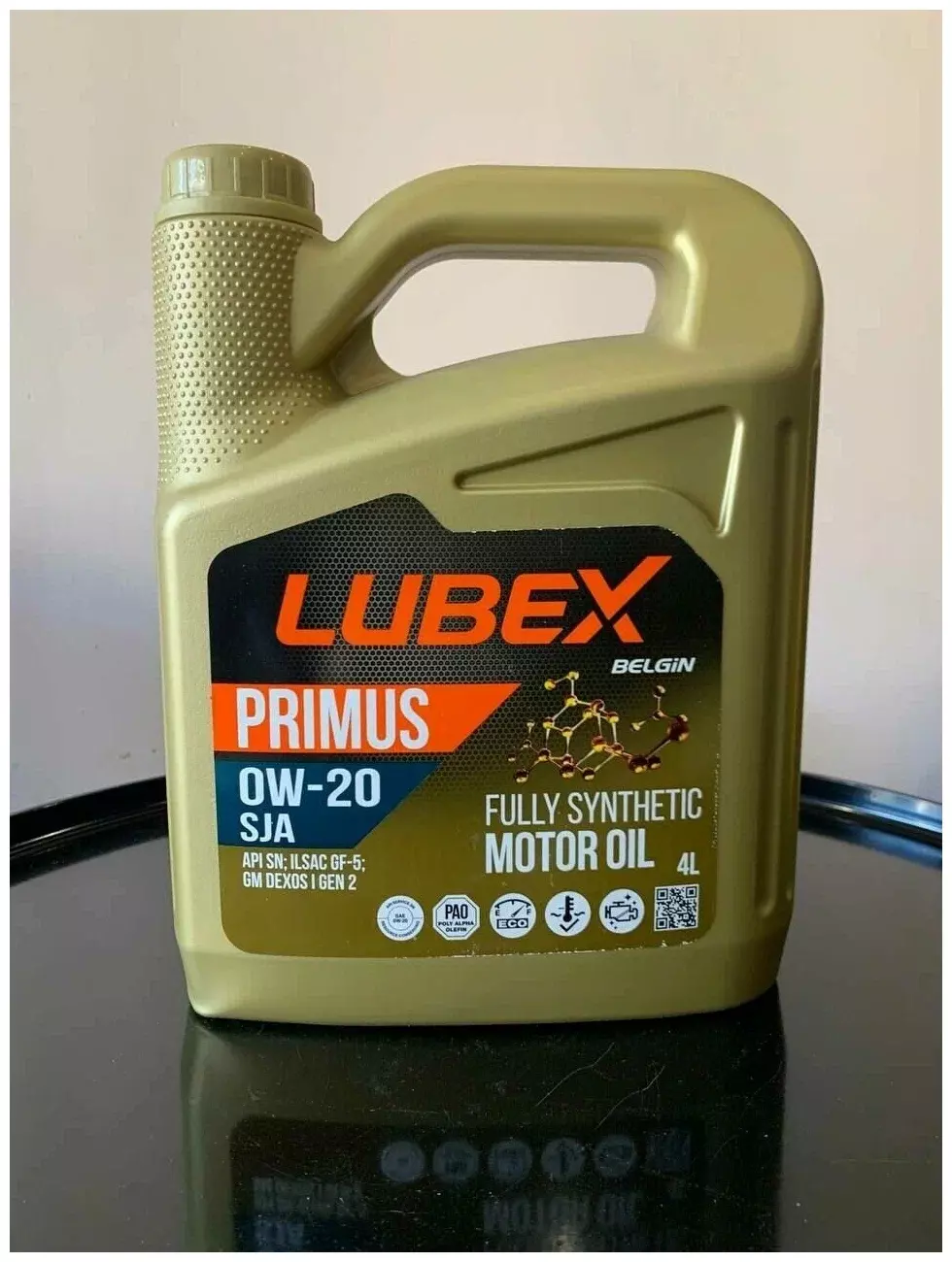 Моторное масло LUBEX PRIMUS SJA 0W-20 синтетическое 4л